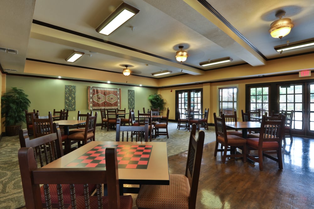 Dining room at Mariposa at Hunter Road in San Marcos, Texas