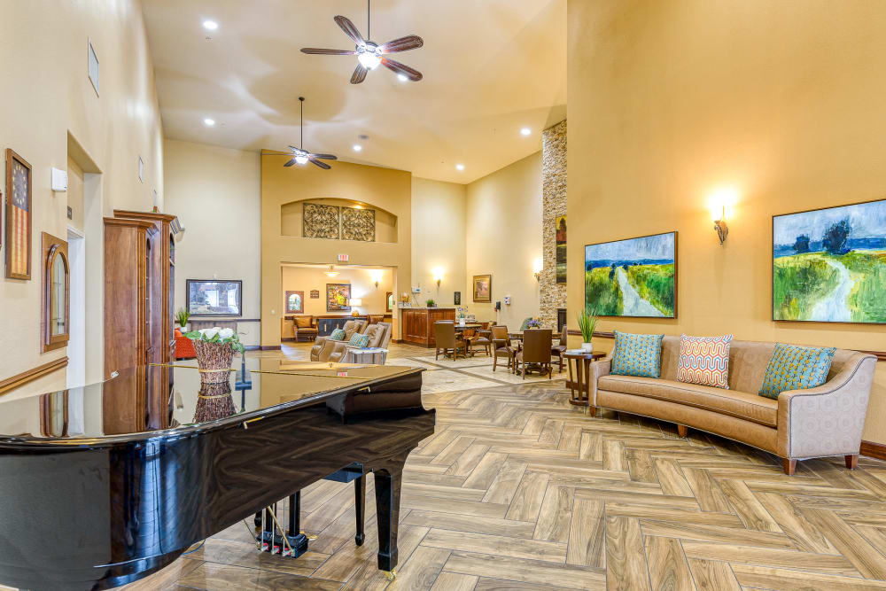 Lounge area with piano in Las Vegas, Nevada