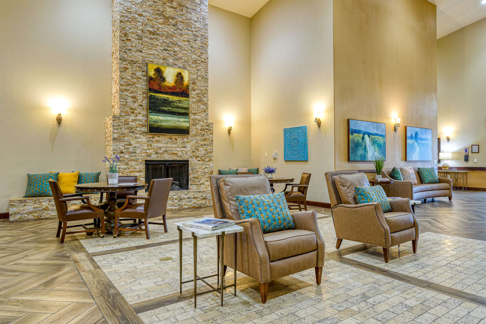 Pacifica Senior Living San Martin offers a Fireplace in Las Vegas, Nevada