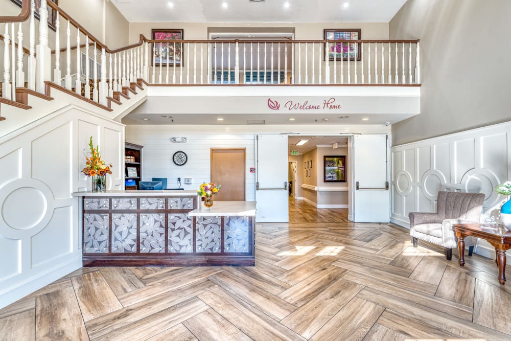 Enjoy a  spacious Reception at Pacifica Senior Living Santa Clarita Senior Living Community