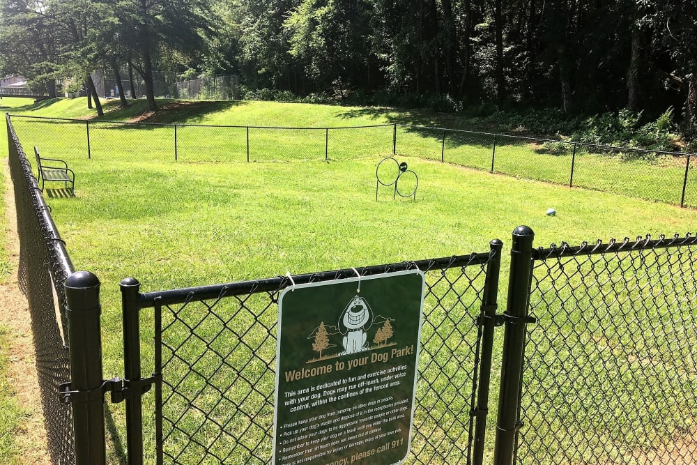 On-site dog park at Parkview Flats Apartments in Murfreesboro, Tennessee