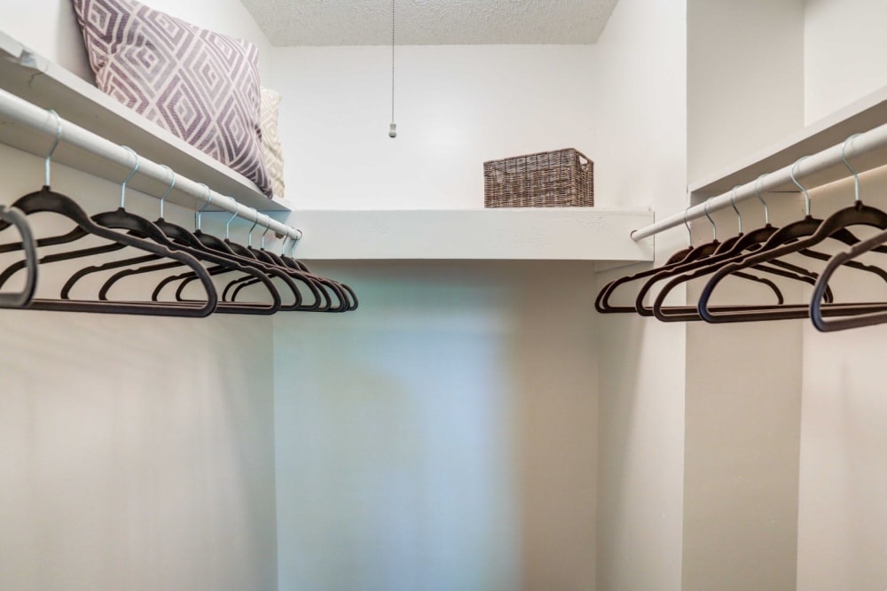 Full-sized closet at Candlewood Apartment Homes in Nashville, Tennessee