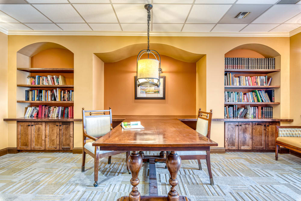 Study Area with book shelves  in Santa Fe, New Mexico