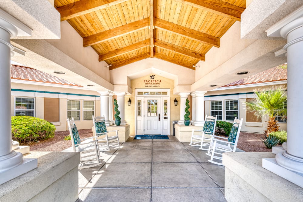 Front Entrance at Pacifica Senior Living Spring Valley in Las Vegas, Nevada