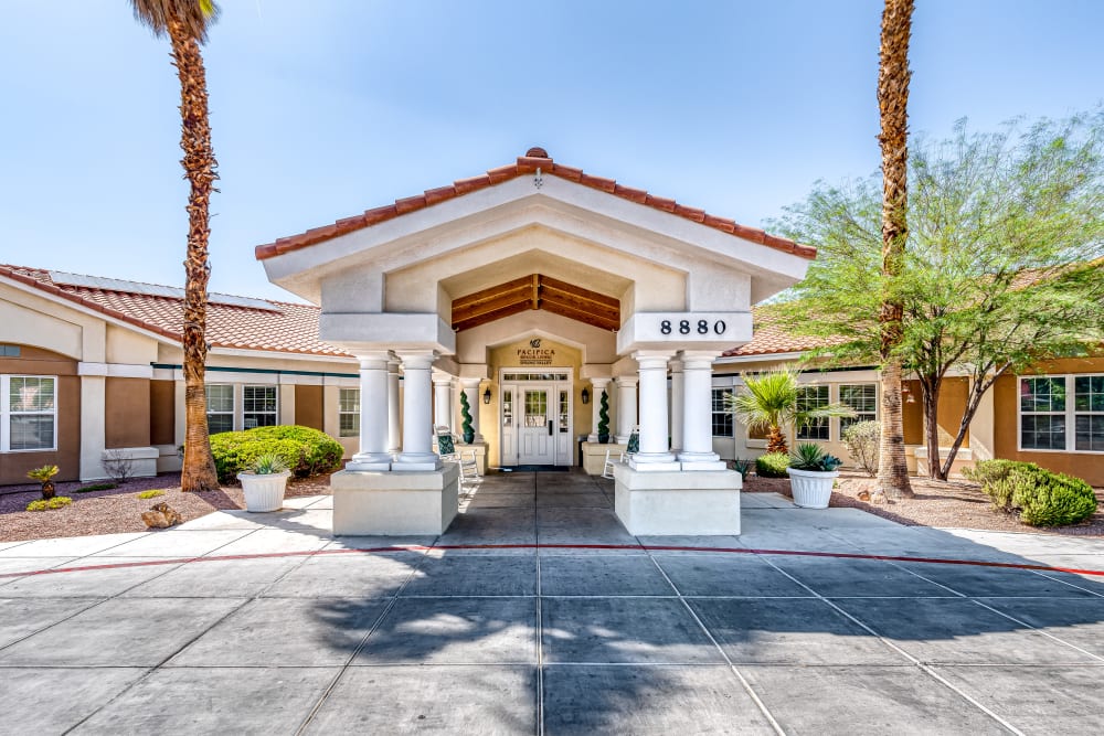 Pacifica Senior Living Spring Valley Front Entrance at our Senior Living Community