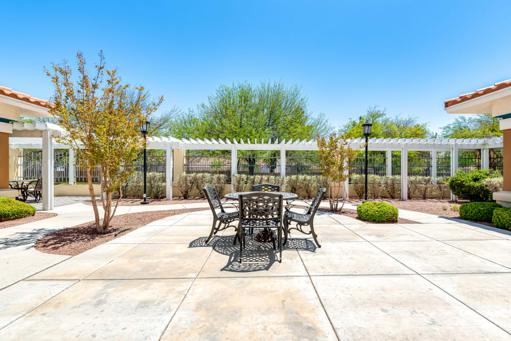 Outdoor area at Pacifica Senior Living Spring Valley in Las Vegas, Nevada