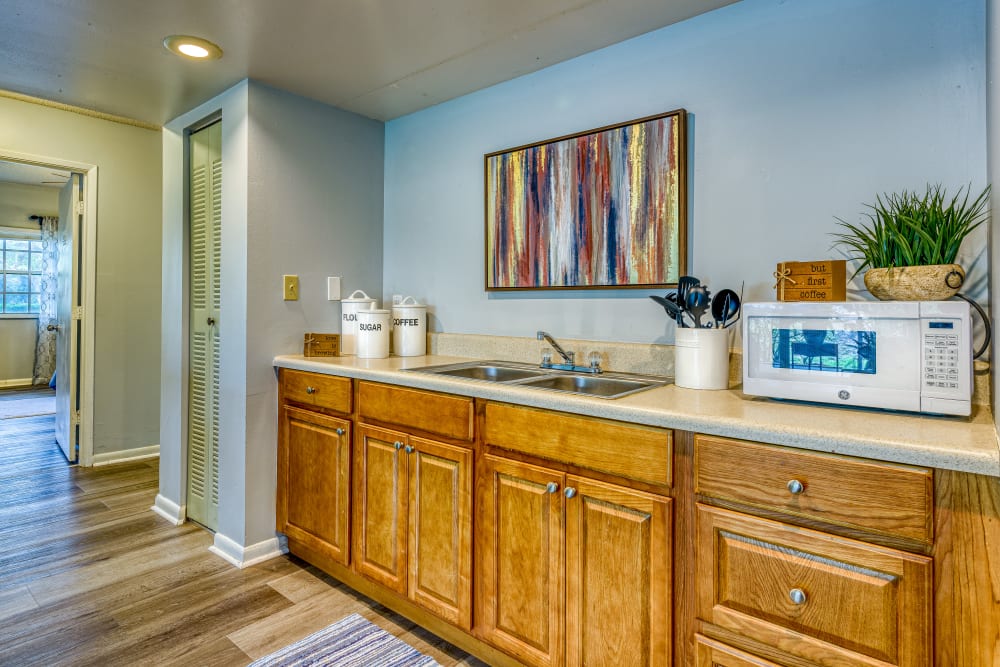 Resident's Kitchen area at Pacifica Senior Living Sunrise in Sunrise, Florida