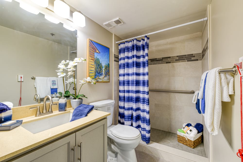 Bathroom at Pacifica Senior Living Sunrise in Sunrise, Florida