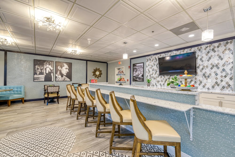 Entertainment area at Pacifica Senior Living Sunrise in Sunrise, Florida