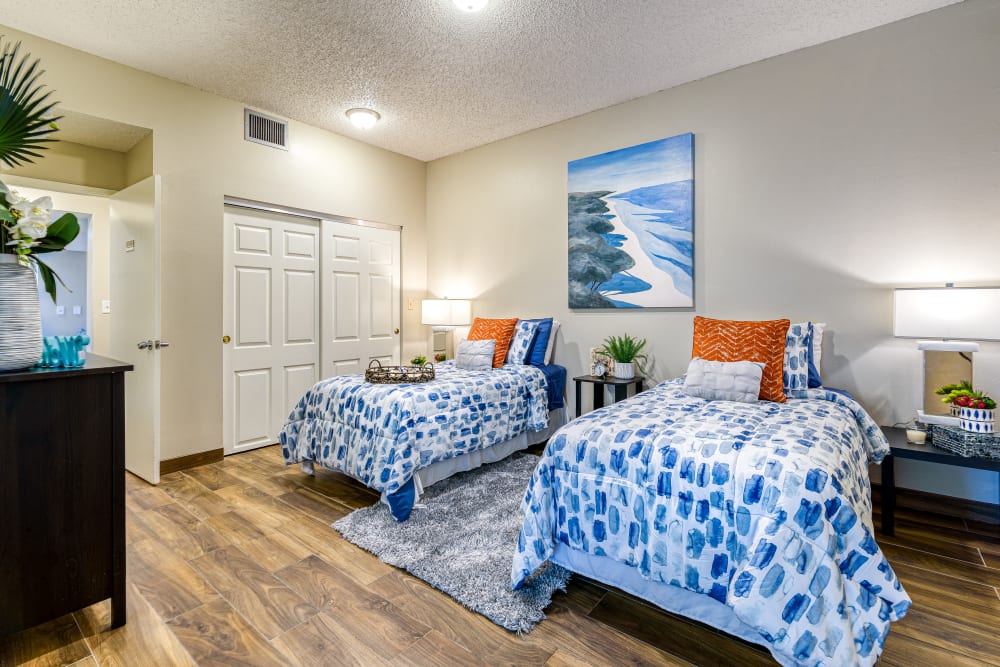 Two single bed  at Pacifica Senior Living Sunrise in Sunrise, Florida