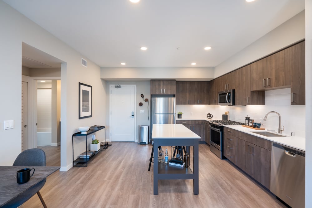 Wood flooring in a home at Anson in Burlingame, California