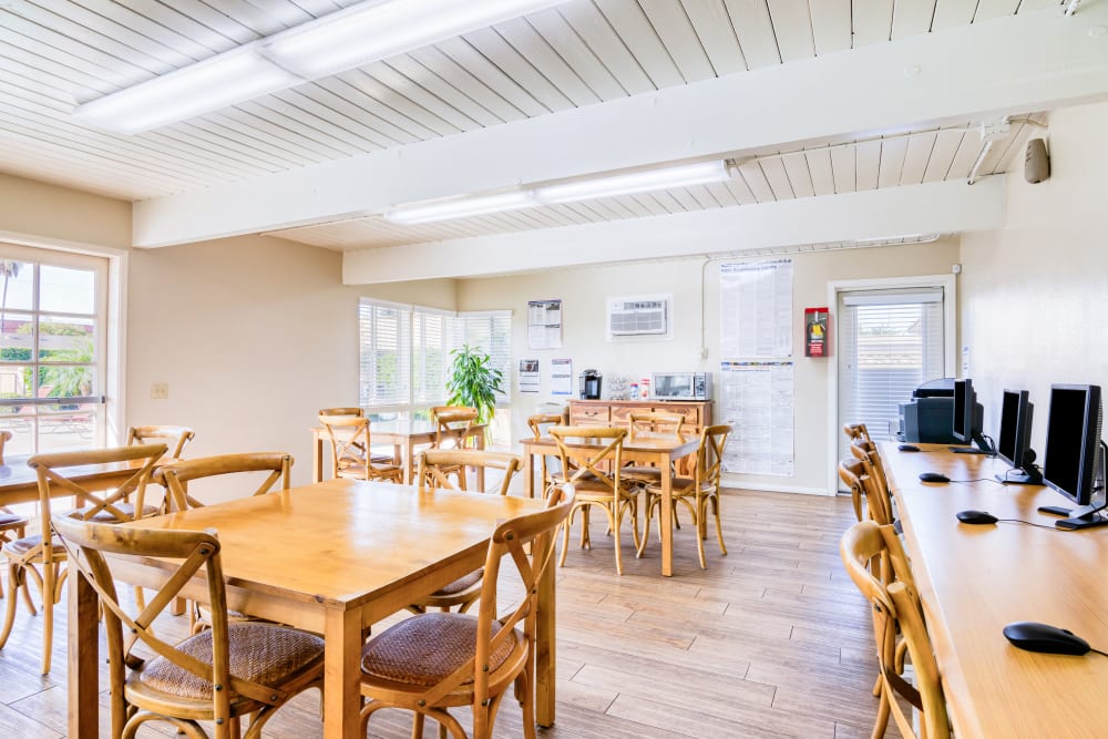 Activity room at Orangevale Townhomes in Orange, California