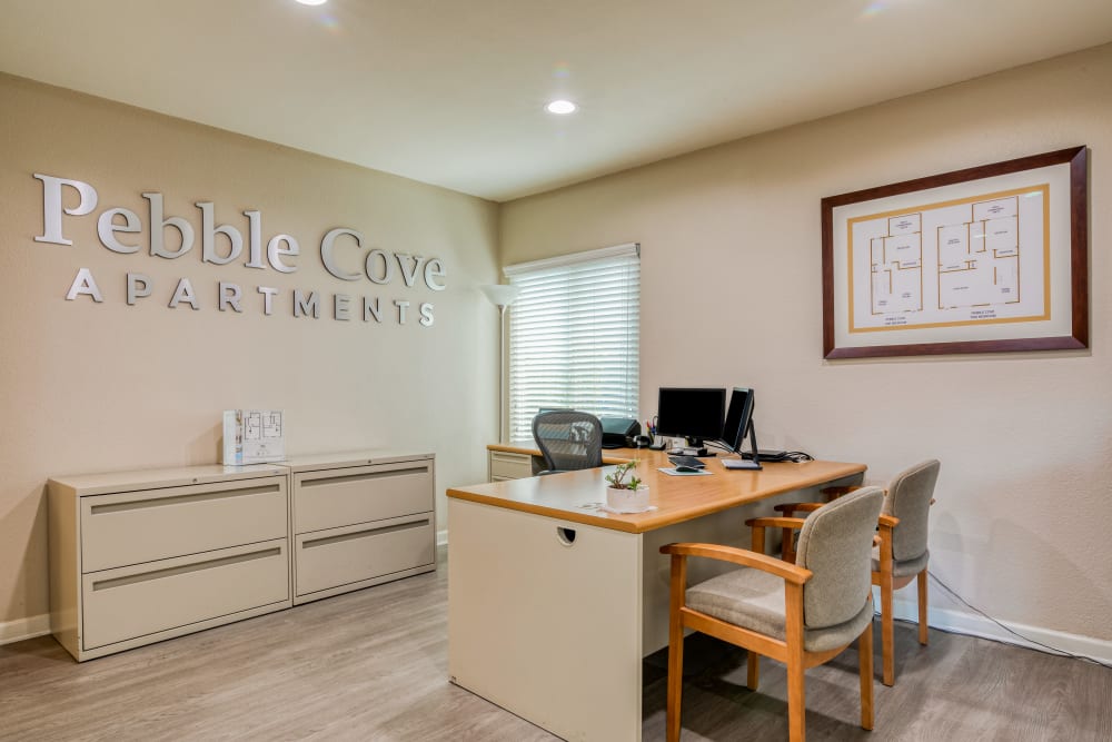 Leasing center at Pebble Cove in Anaheim, California