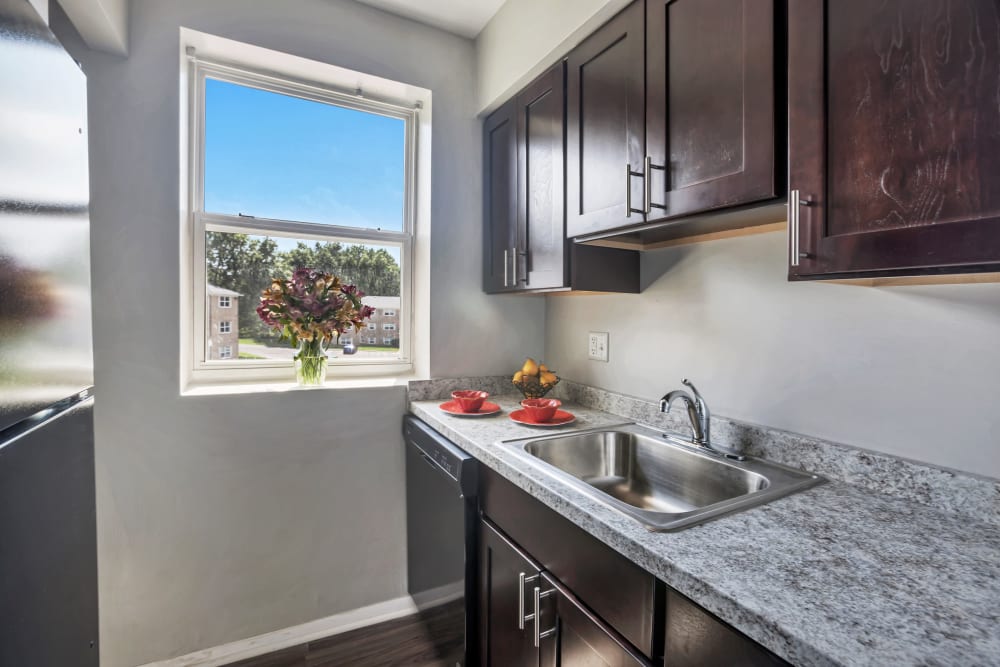 Model kitchen at  Lehigh Square, Allentown, Pennsylvania