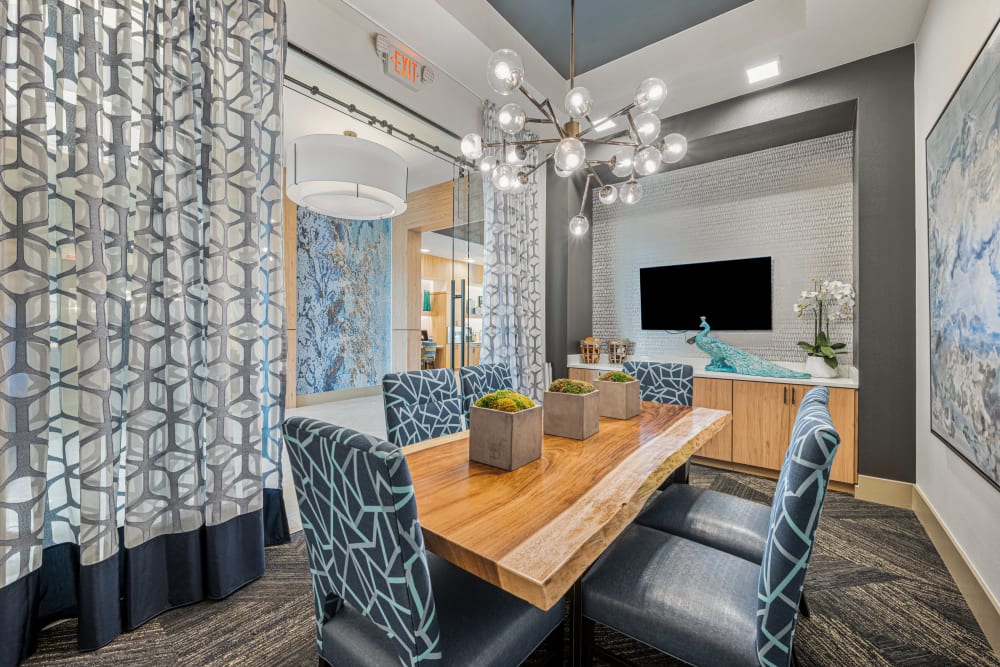 Resident business center at The Residences at Panther Hollow in Marble Falls, Texas