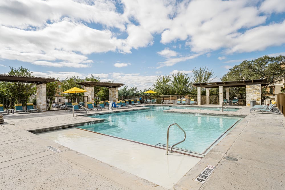 Large pool at The Residences at Panther Hollow in Marble Falls, Texas