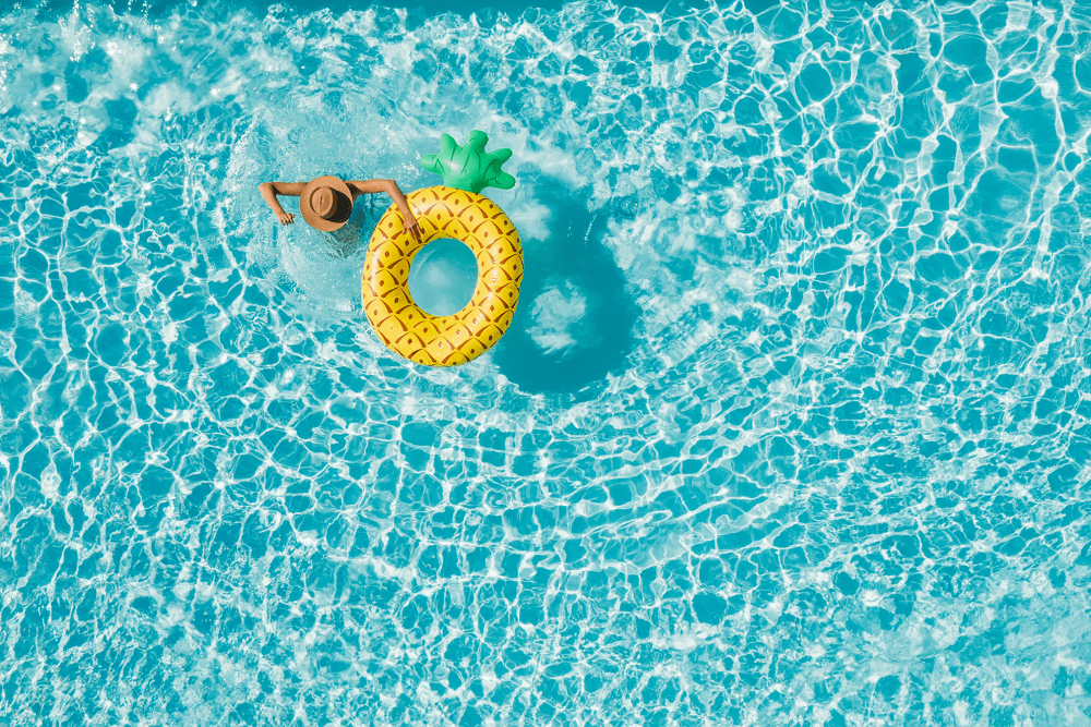 Community pool at Sienna Heights Apartments in Lancaster, California