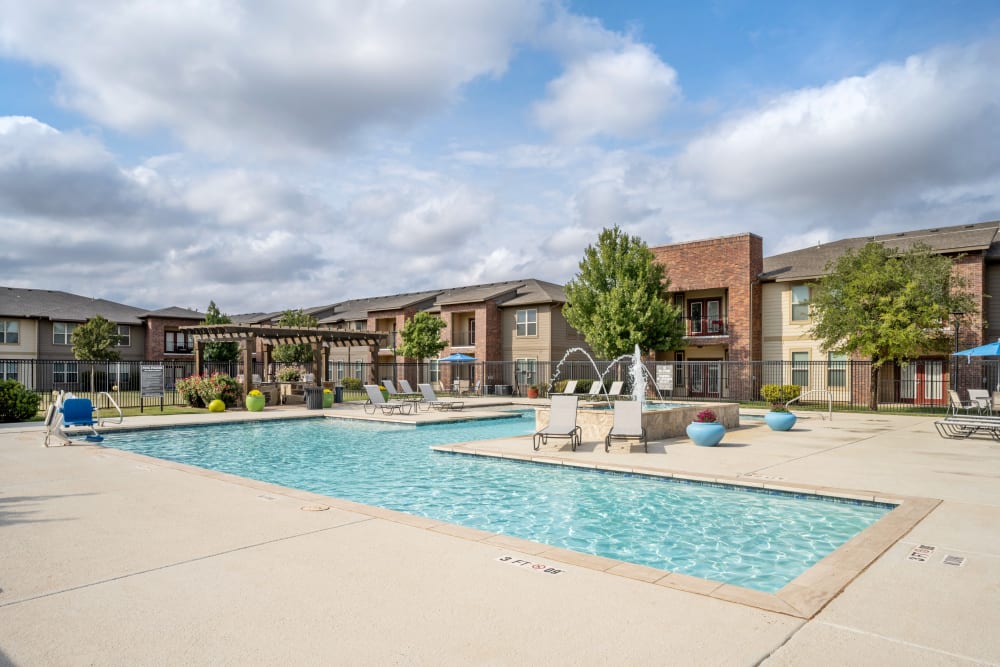 Sparkling swimming pool at  Anatole at City View in Lubbock, Texas