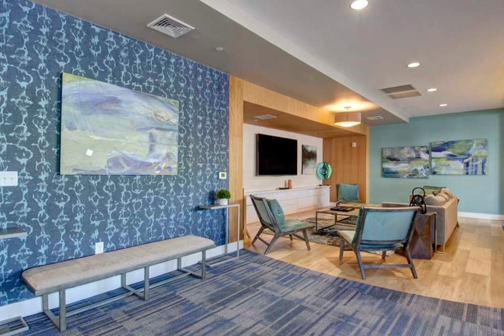Living Room at Riverbend on the Charles in Watertown, Massachusetts