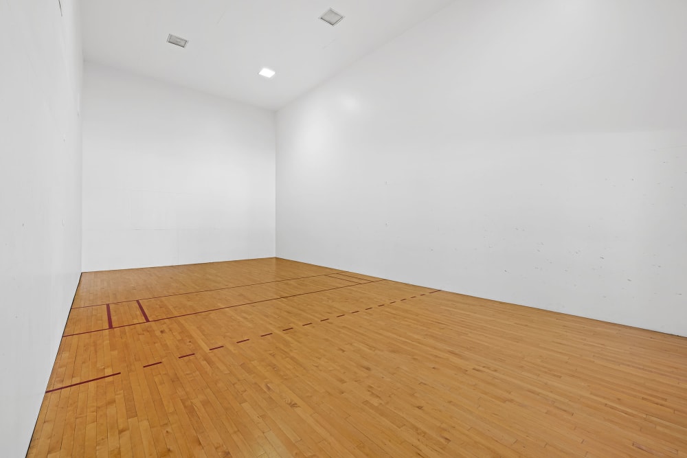 Indoor racquetball court at Marquis at Silverton in Cary, North Carolina