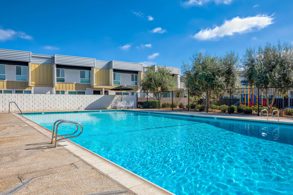 Pool at Sycamore Court in Garden Grove, California