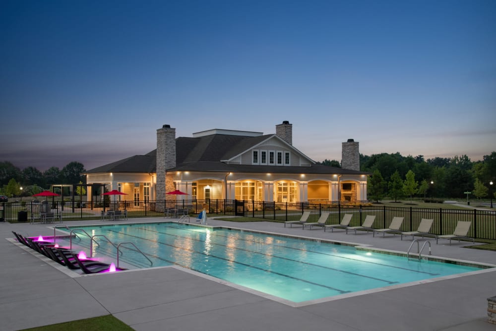Welcoming outdoor pool at The Palmer in Charlotte, North Carolina
