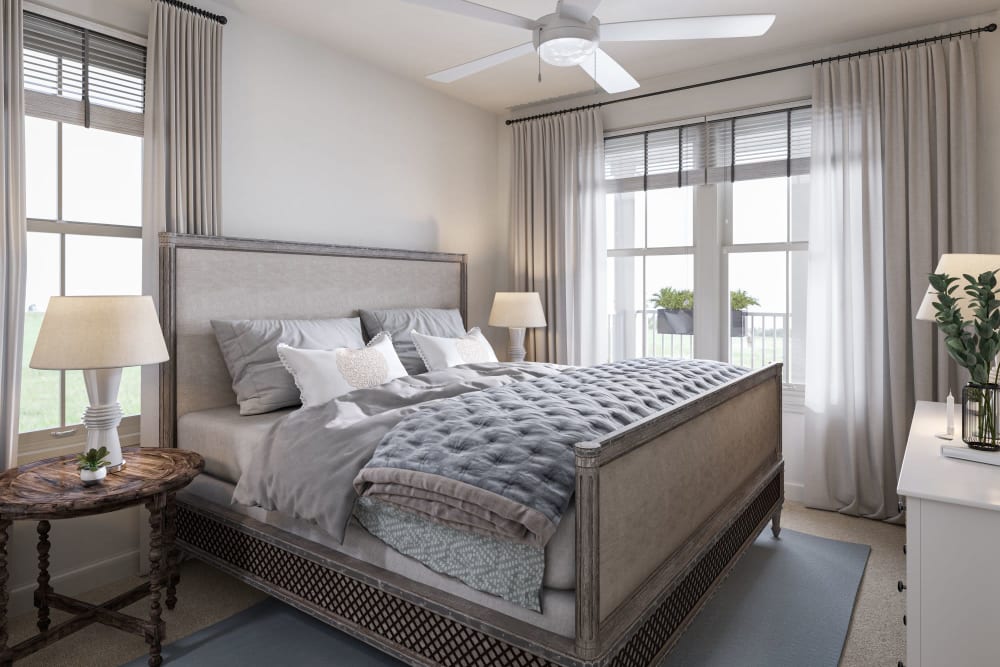 Cozy mater bedroom at The Griffon Vero Beach in Vero Beach, Florida