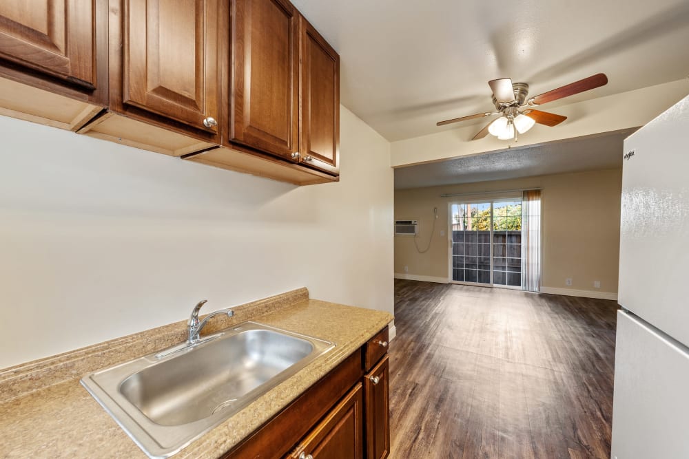 Kitchen view at Mountain View Apartments in Concord, California