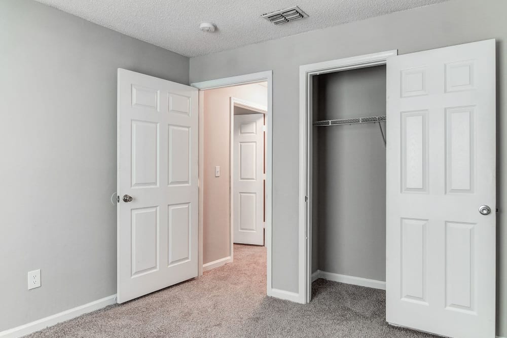Bedroom with closet at Gregory Lane Apartments in Acworth, Georgia