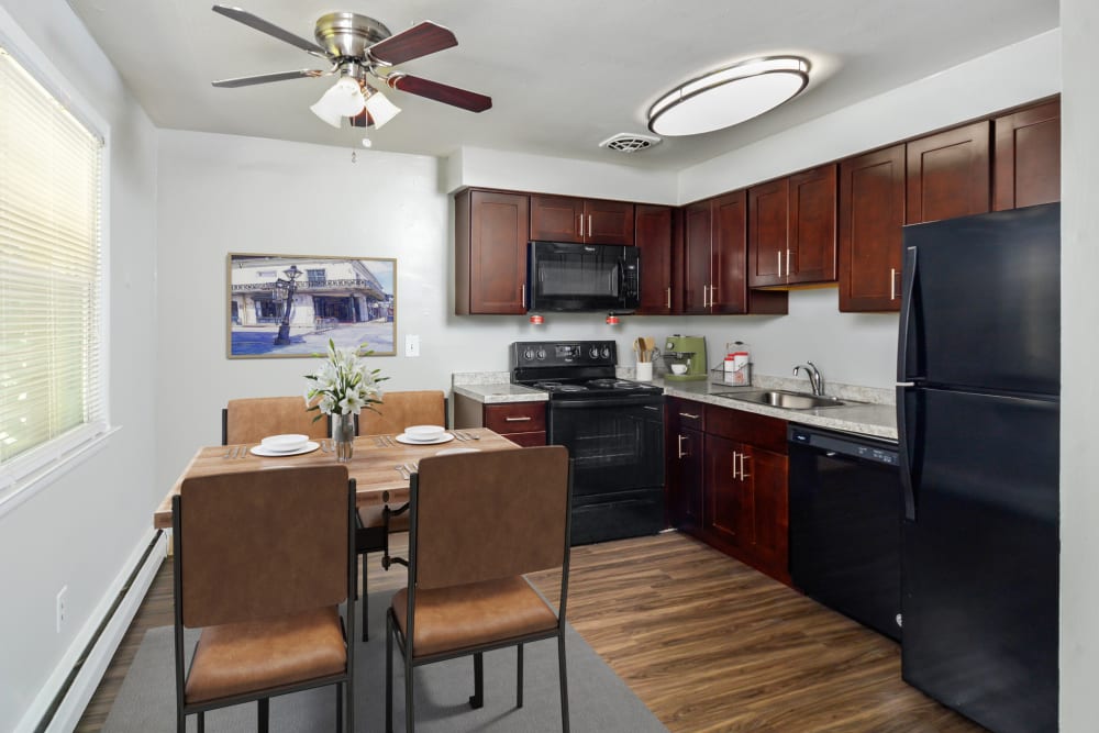 Model kitchen at Orchard Park, Edgewater Park, New Jersey