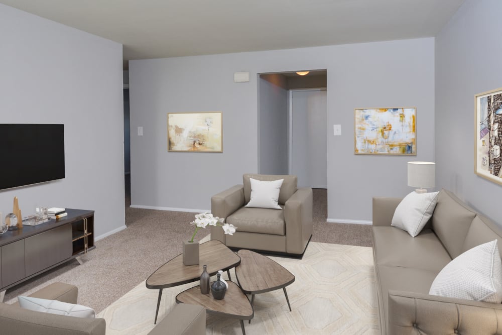 Open floor plan at Orchard Park, Edgewater Park, New Jersey