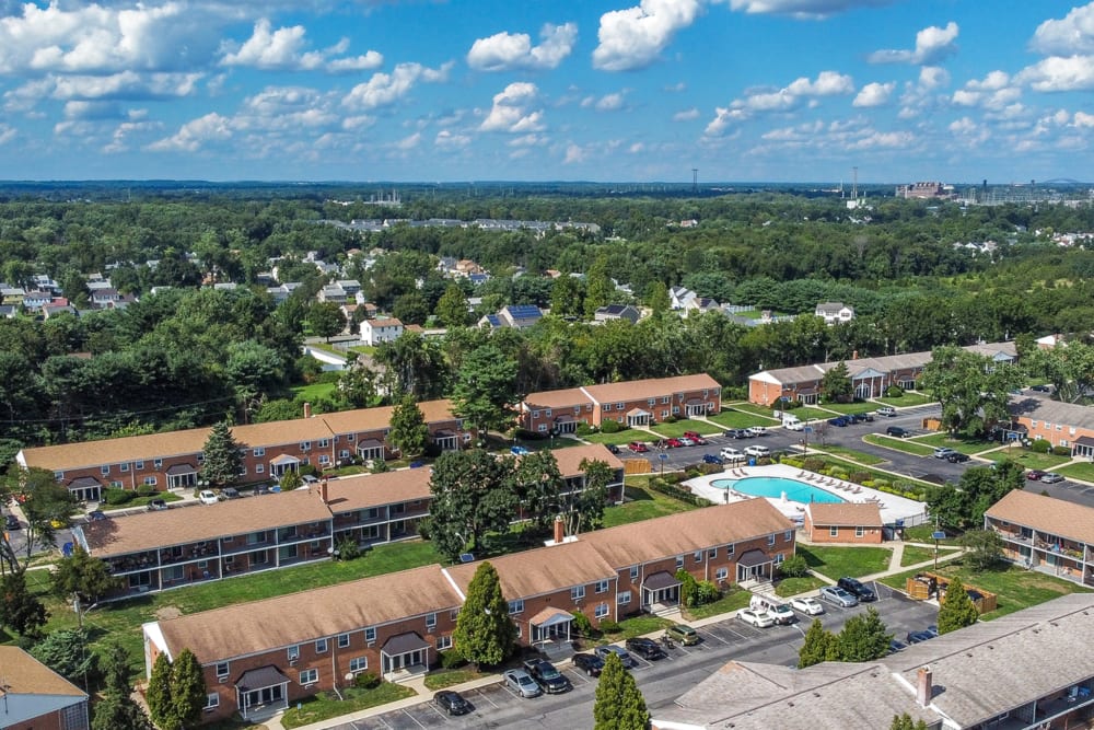 Arial view of Orchard Park, Edgewater Park, New Jersey