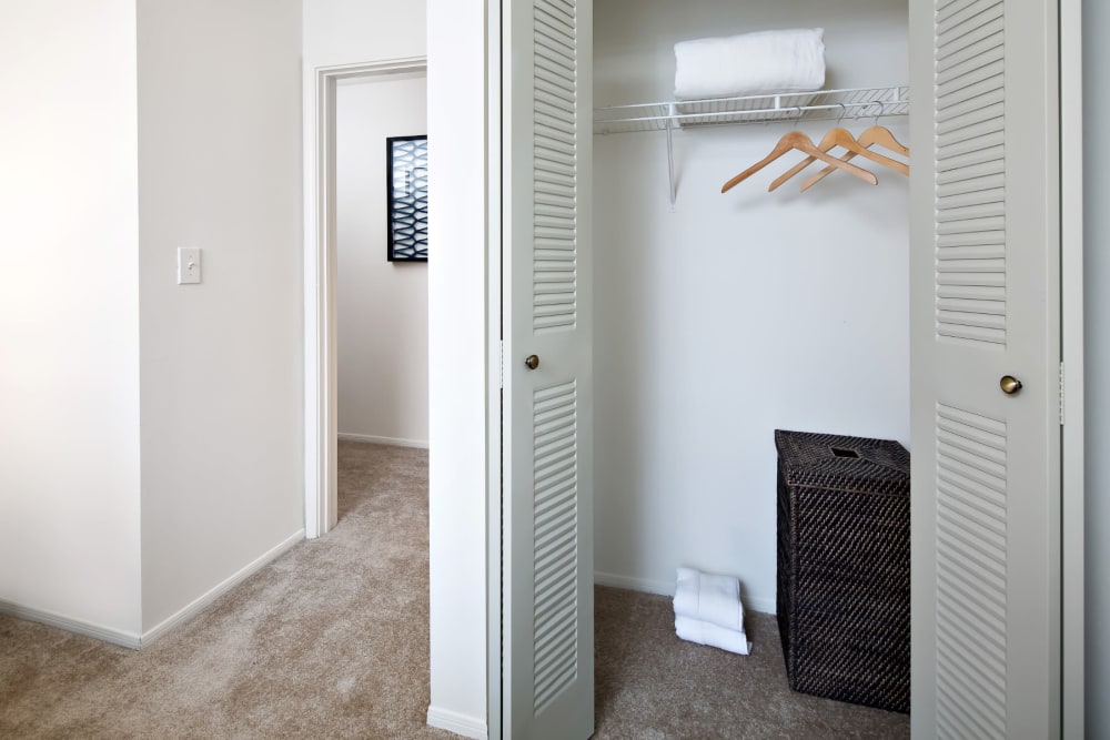 Apartment closet and hallway at Artisan at Lawrenceville in Lawrenceville, New Jersey