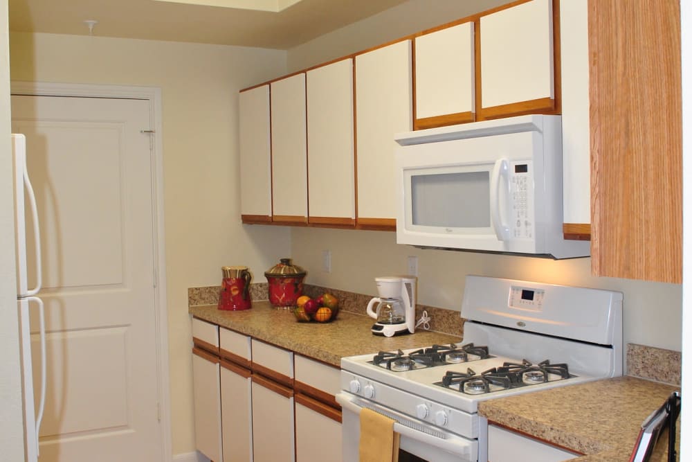 Spacious kitchen with modern amenities at Mariposa at Jason Avenue in Amarillo, Texas