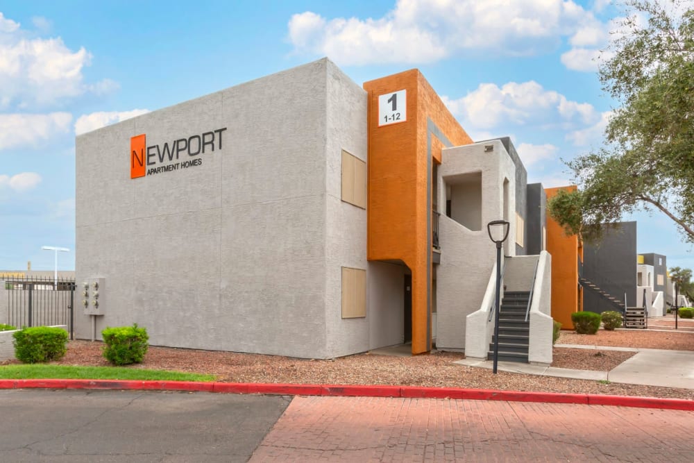 Exterior of an apartment building at Newport in Avondale, Arizona