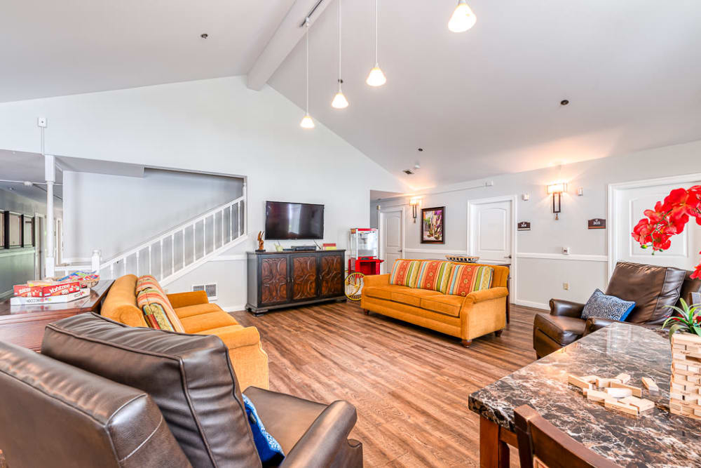 Common Area with television at Pacifica Senior Living Lynnwood Senior Living Community
