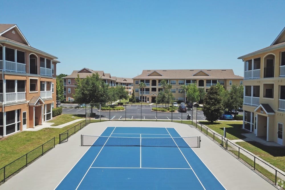 Tennis court at The Columns at Cypress Point in Wesley Chapel, Florida