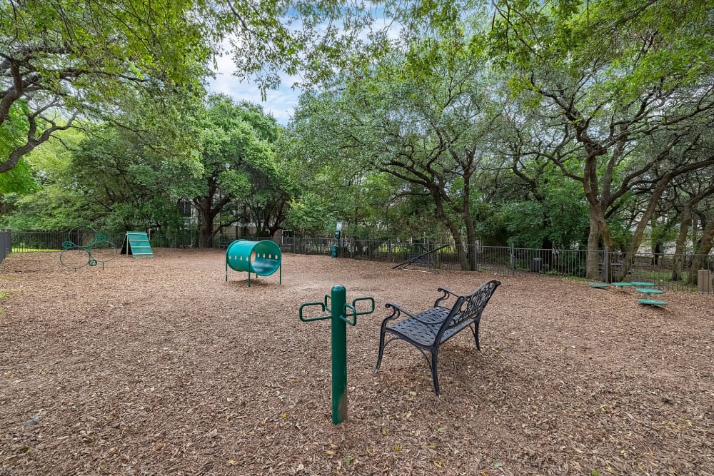 Onsite Bark Park at Marquis at Ladera Vista in Austin, Texas