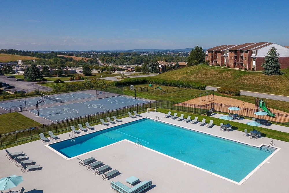 Outdoor swimming pool at Greenspring, York, Pennsylvania