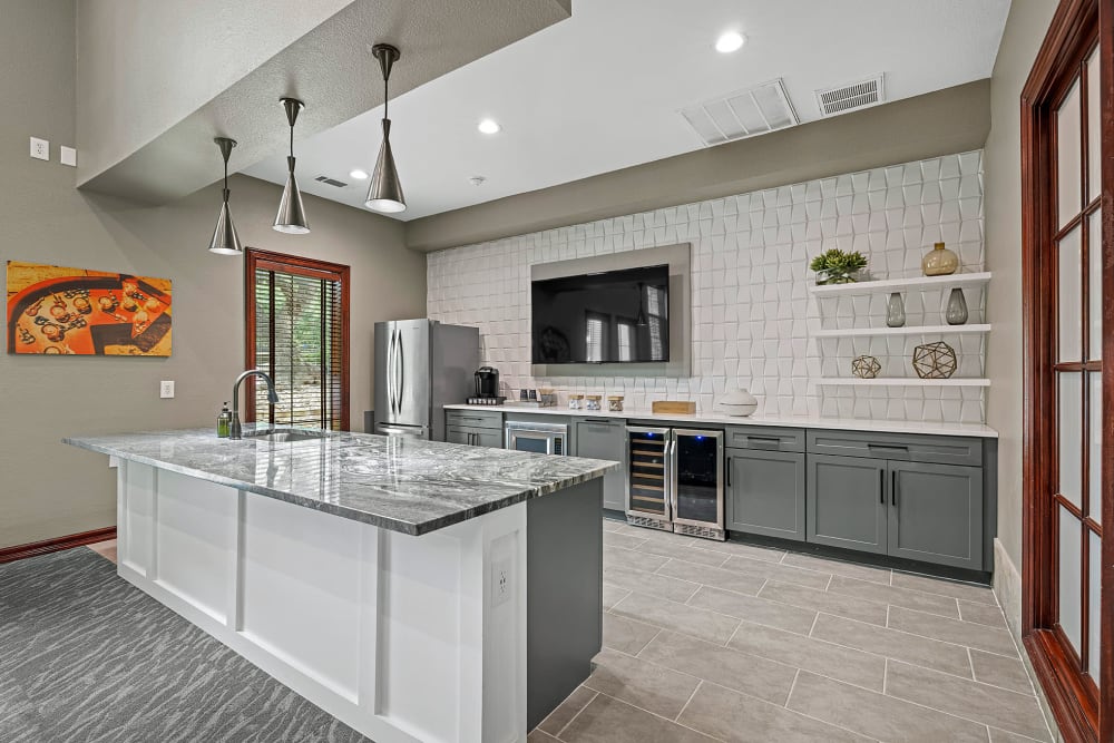 Entertaining Clubhouse with Kitchen at Marquis Parkside in Austin, Texas