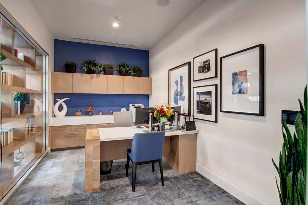 Our Luxury Apartments in Long Beach, California showcase a office area