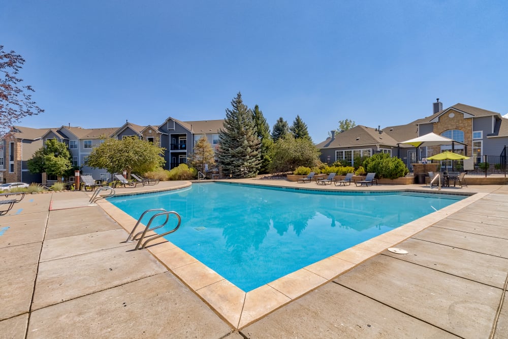 Outdoor community pool at Reserve at South Creek in Englewood, Colorado