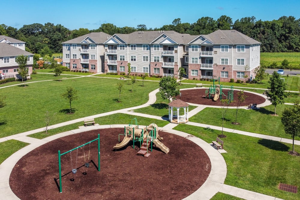 Playgrounds on the beautiful grounds of Aspen Court in Piscataway, New Jersey