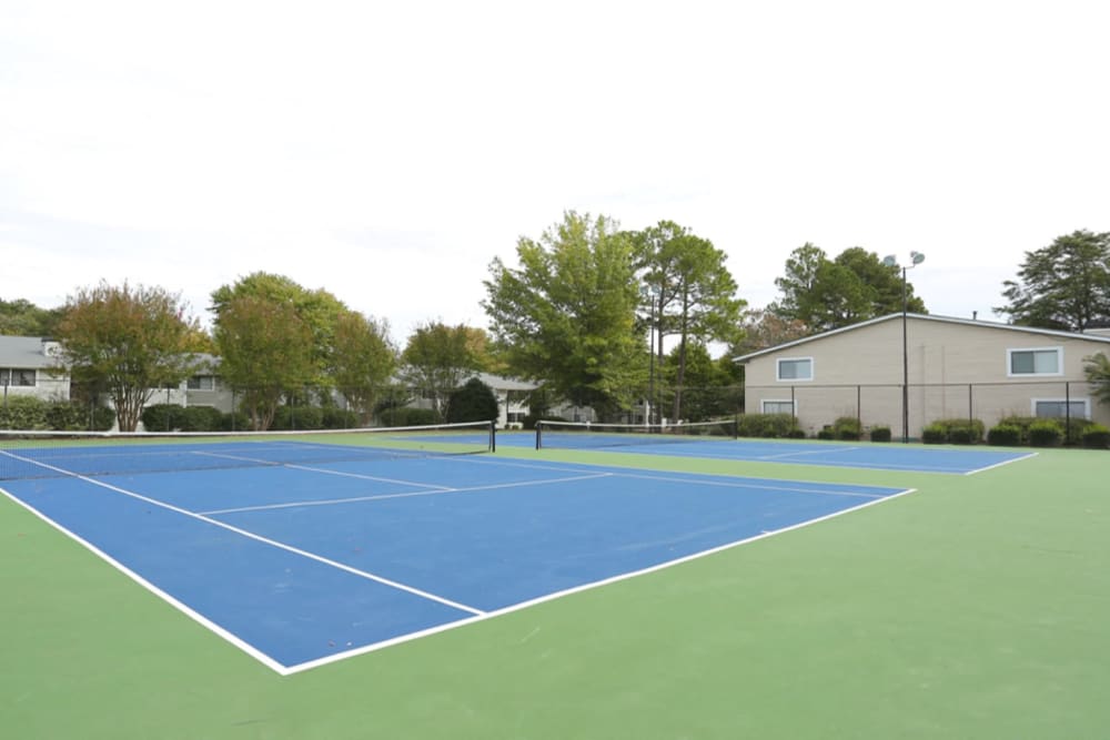 Tennis courts at The Columns at Lake Ridge in Dunwoody, Georgia