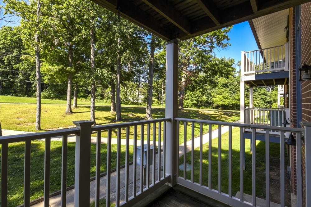 Private patio at Mariner's Pointe, Joppatowne, Maryland