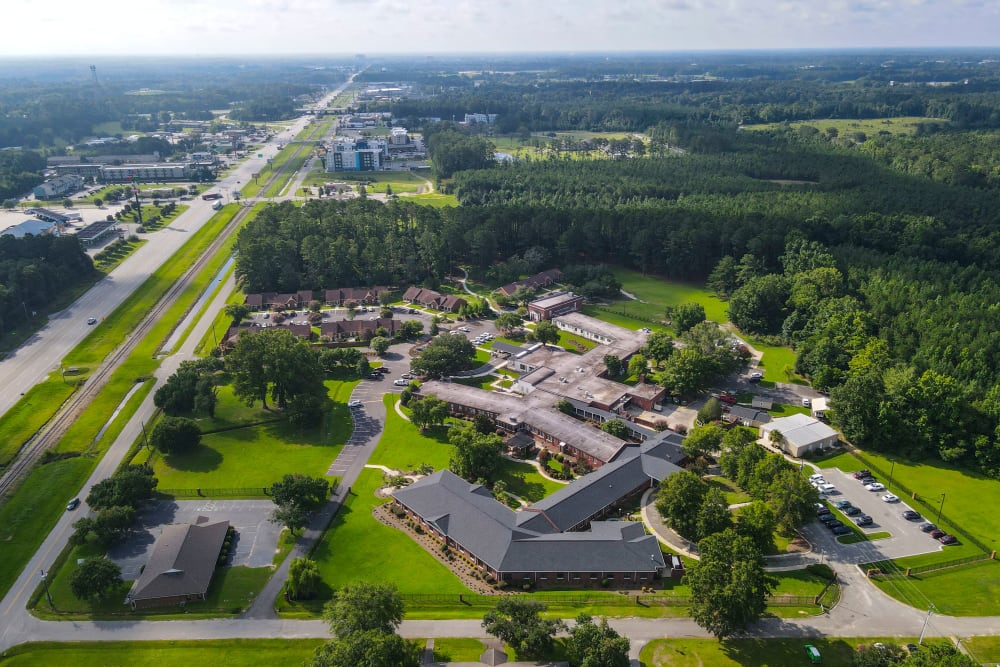 Aerial view of The Florence Presbyterian Community in Florence, South Carolina