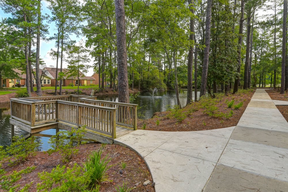 Nature paths around The Florence Presbyterian Community in Florence, South Carolina