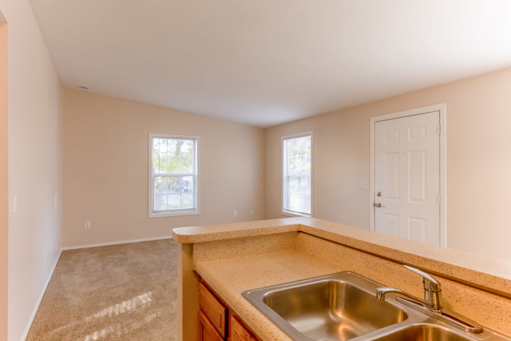 Open living area at The Meadows in Ypsilanti, MI