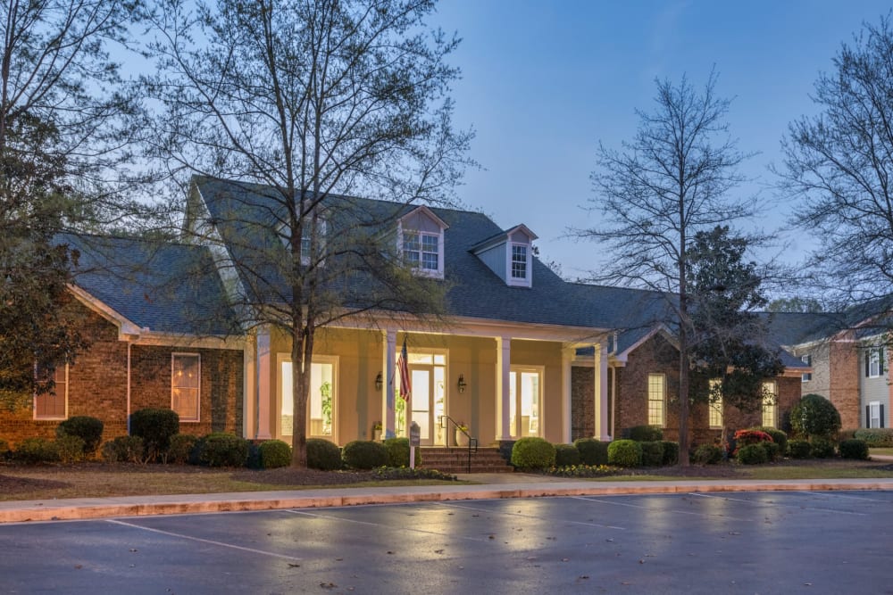 Exterior of the community clubhouse at Brighton Park in Byron, Georgia