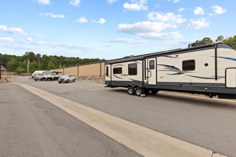 rv parked at Chenal Storage Center in Little Rock, Arkansas